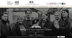 Desktop Screenshot of newhopetoungardens.co.uk